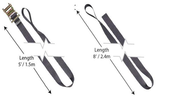 2" x 13' ratchet strap assembly